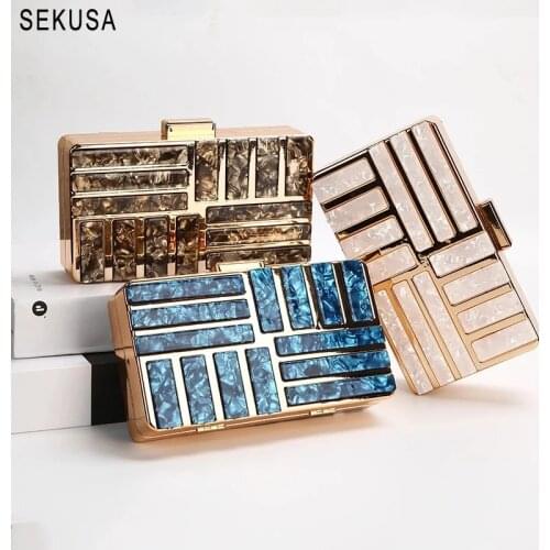 Womens Clutch Bag Acrylic Evening Bag Party Wedding Clutch Fashion Purse and Handbag Women Shoulder Bag