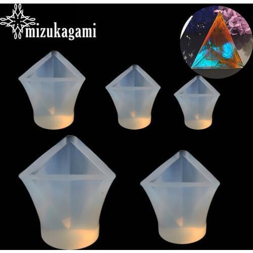 1PCS UV Resin Jewelry Silicone Mold Triangular Pyramid Resin Molds For DIY Jewelry Making Finding Molds Accessories