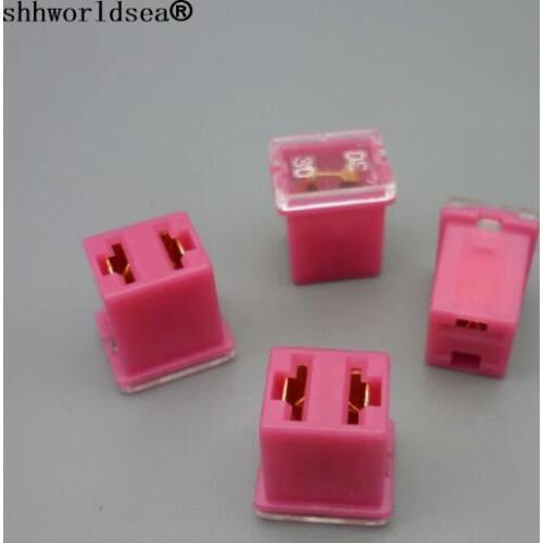 Shhworldsea high quality 10PCS 32V 30A Automotive mini fuse link auto fuse box PAL Pacific car link female fuse connector