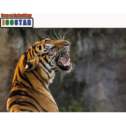 Diamond Painting Tiger Diamond Embroidery Full Drill Animals Diamond Mosaic Cross Stitch Pattern Picture Of Rhinestones Handmade