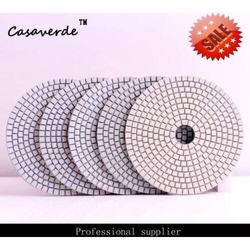 Free shipping 5 inch (125mm) diamond polish pads for marble,white Resin polisher for stone and granite polishing pad granite