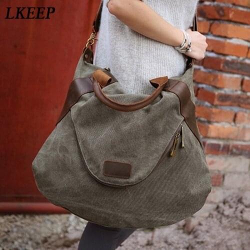 Large Pocket Shopper Bag Casual Tote Womens Handbags Shoulder Handbags Canvas Capacity Bags For Women Messenger Women Bag