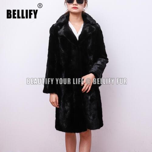Plus size Warm Thickening Patchwork Real Mink Fur coats With stylish collar