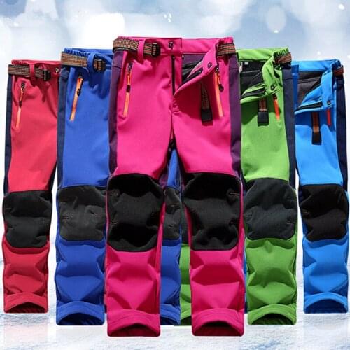 Brand Waterproof Boy Girl autumn leggings kids Pants Warm Sporty Climbing Trousers Children Patchwork Soft Shell Outfits clothes