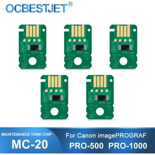 For Canon MC-20 Maintenance Tank Chip 0628C002AA For Canon imagePROGRAF PRO-1000 PRO-500 Printer One Time Use Chip