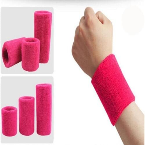 Colorful Cotton Unisex Sport Sweatband Wristband Wrist Protector Running Badminton Basketball Brace Terry Cloth Sweat Band