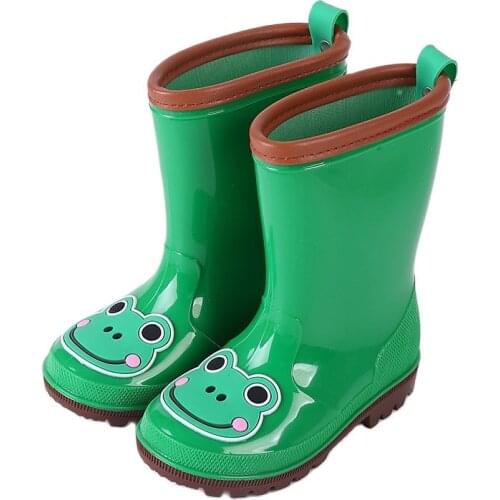 Kids Rainboots Frog Koala Giraffe Rabbit Rainwear Boots Cartoon Design Girls Boys 16~22cm Length