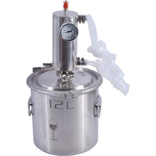 12L Moonshine Distiller Stainless steel High Vol Liqour Maker Brandy Vodka Whisky Machine Fermentation Barrel Home Brewing Tank