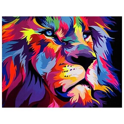 DIY 5D Diamond Painting Full Drill Embroidery Mosaic Art Picture of Rhinestones Animal Lion Cross Stitch Kit Home Decor Gift