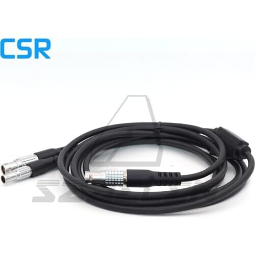 8 pin to 1b 5 pin and 0B 5 pin for Leica GEV186 Y type Power Cable connect Total Station with GPS host and GEB171