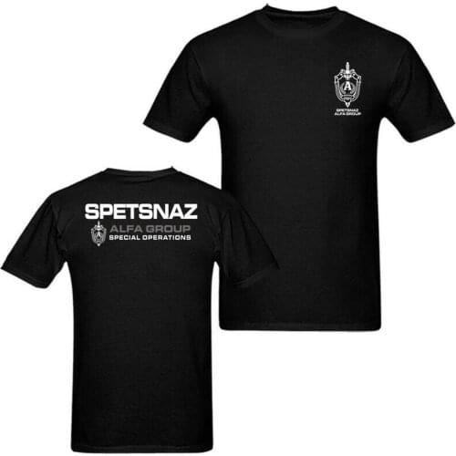 Russian Spetsnaz Alfa Unit Counter Terrorist Special Unit T-Shirt Summer Cotton Short Sleeve O-Neck Mens T Shirt New S-3XL