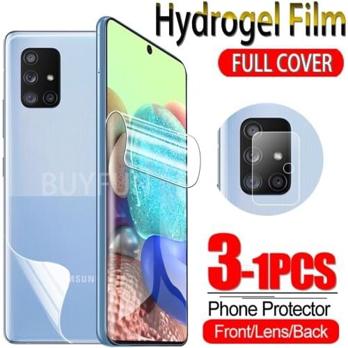 1-3PCS Hydrogel Film For Samsung Galaxy A51 A71 4G/5G Screen Protector Sumsung A 51 71 Water Gel Protective Film Camera Glass
