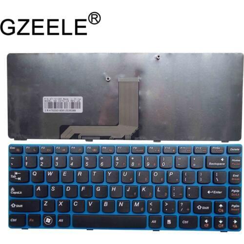 GZEELE English Laptop keyboard for LENOVO Z470 AM Z470AT Z470AX Z470K Z470G Z475 Z370 Z370A blue color