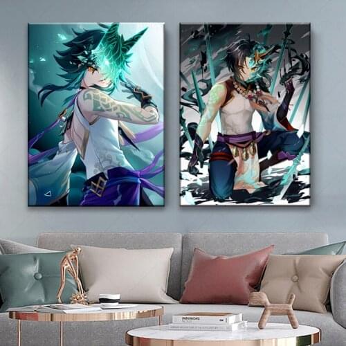 Classic Anime Adventure Game Room Genshin Impact Paper Poster Wall Art Painting Home Cafe Bar Study Bedroom Girl Decor