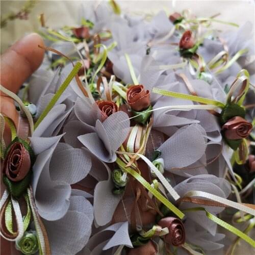 3yard High-quality chiffon rose ruffle lace dress sleeves home pillow skirt lace accessories