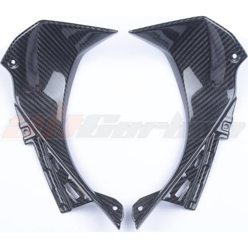 Air Duct Cover Side Panels Upper For Kawasaki ZX6R 2019 -2020 Full Carbon Fiber 100% Twill