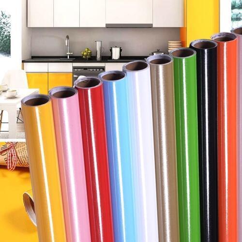 Kitchen cupboard Anti Oil Wall Stickers tiles Wallpaper Painted matte solid color Heat Resistance Home Decor For Cabinet Stove