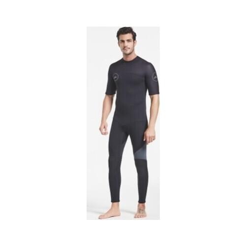 SBART 3MM Neoprene Wetsuit Men Keep Warm Swimming Scuba Diving Bathing Suit Short Sleeve Triathlon Surfing Snorkeling Wetsuit