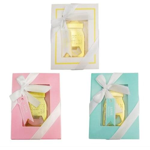 New Creative Baby Bottle Shape Opener Baby Shower Decorations Gift Birthday Party Decorations Kids Wedding Gift for Guest