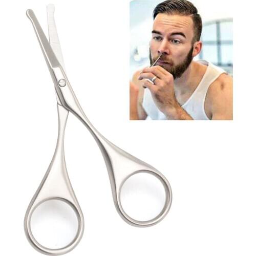 Eyebrow Scissor Professional Round Tip Salon Lightweight Stainless Steel Makeup Useful Home Safe Smooth Portable Tool Trimming