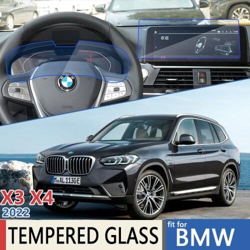 For BMW X3 G01 MK3 X4 G02 MK2 2022 Car Navigation Auto Instrument Film Touch Full Screen Protector Tempered Glass Accessories