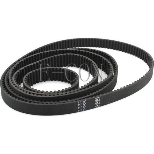 1pcs HTD5M Timing Belt 5M Belt Cogged Rubber Geared Closed Loop 10/15mm Wide 275-325mm Internal Perimeter