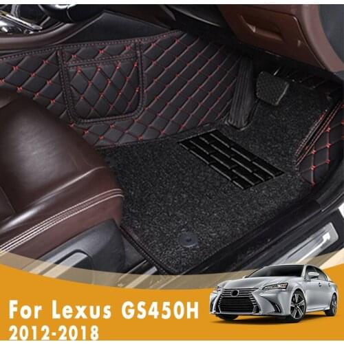 RHD Luxury Double Layer Wire Loop Car Floor Mats For Lexus GS450H 2018 2017 2016 2015 2014 2013 2012 Carpets Car Accessories