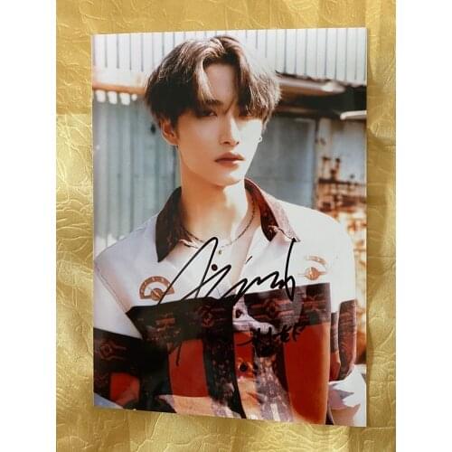 Hand signed ATEEZ Park Seong-hwa autographed photo K-POP 5*7 082020D