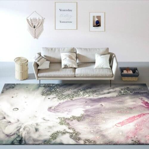 Modern and Beautiful Abstract Gilt Sea Gray Pink Kitchen Living Room Bedroom Bedside Carpet Floor Mats Custom