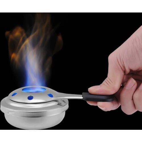 Stainless Steel Mini Portable Outdoor Backpacking Camping Alcohol Stove Spirit Burner with Adjusting Handle
