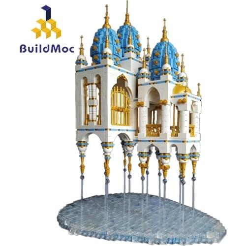 BuildMOC Floating Castle View Floating SKY Castle House Fantasy Fortress Model Building Blocks Bricks Kids Toy For Children Gift