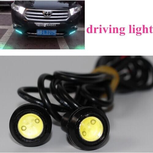 High Brightness 10pcs 18mm Eagle Eyes Running Light LED car Lamp Car Work Lights Source Waterproof