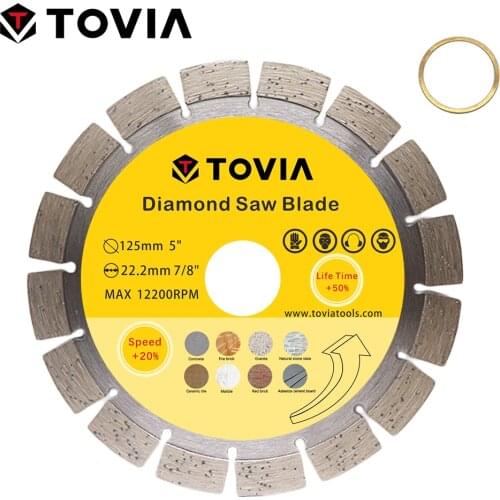 TOVIA Circular Diamond Saw Blades 125mm Cutting Porcelain Tile Ceramic Saw Disc For Granite Marble Concrete Stone Cutting Disc