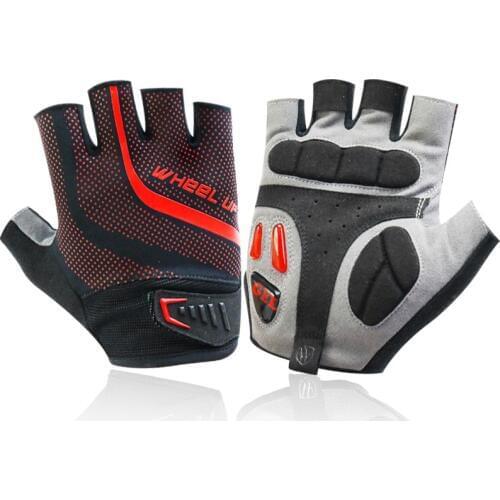 Half Finger Bike Gloves Breathable Bicycle Lycra Quality MTB Mountain Bicycle Gloves Men Cushioning Non-slip Sport Cycling Glove