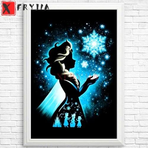 Needlework Snow Princess Queen Snowflake Diamond Painting Cartoon 5d Diy Diamond Embroidery Handmade Cross Stitch Home Decor