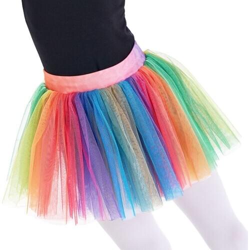 X2000 Teens Ballet Dancing Skirt GirlsTutu Skirt Adult Tulle Short Petticoat Tutu Skirt Dance Costume Dancewear Skirt Only