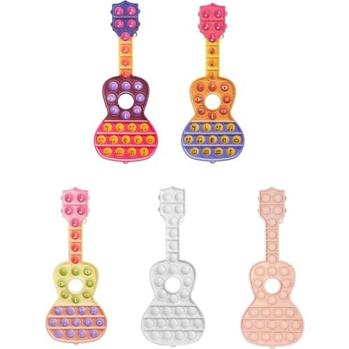 Funny Slow Soft Kid Decompression Balls Push Bubble Guitar Shape Sensory Fidget Toys for Autism Stress Reliever dropshipping
