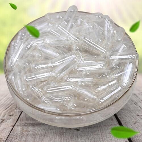 1000Pcs Transparent Empty Gelatin Capsules Pill Vcaps Clear Halal Separated Box Reffiable Boxes Drop Shipping