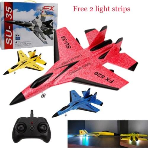 2.4G Glider RC drone SU35 Fixed wing airplane Hand Throwing foam dron Electric Remote Control Outdoor RC Plane toys for boys F22