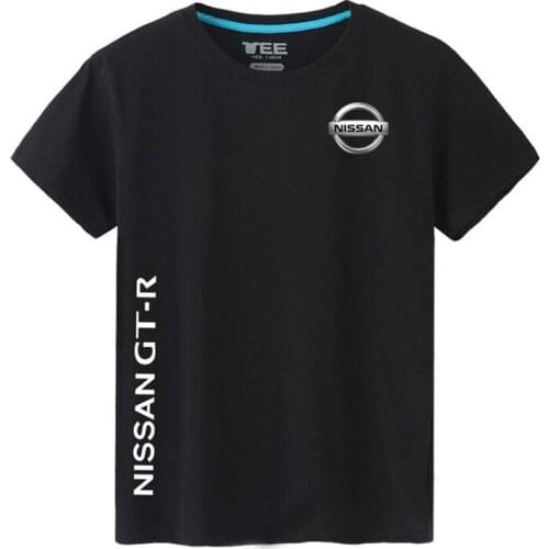 2021 Summer Casual o-Neck Top Tee Male Clothing for Nissan GT-R T-Shirt Fashion solid colour T Shirt men H