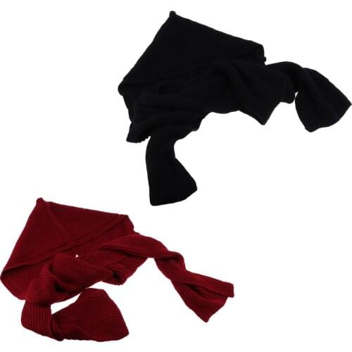 2x Hood Knit Hoodie Scarf Snood Winter Festival Beanie Neck Ear Warmer Hat