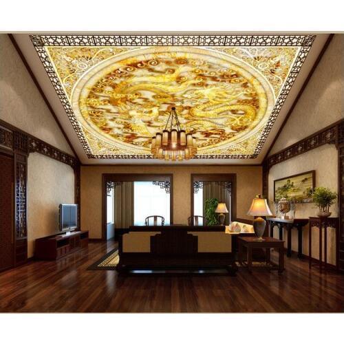 3d ceiling murals wallpaper Dragon marble zenith relief wallpaper 3d ceiling 3d customized wallpaper