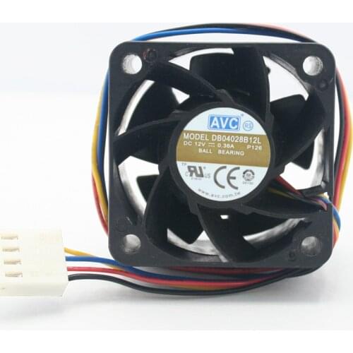 AVC DB04028B12L DC 12V 0.36A 4cm 4028 3-wires server cooling fan