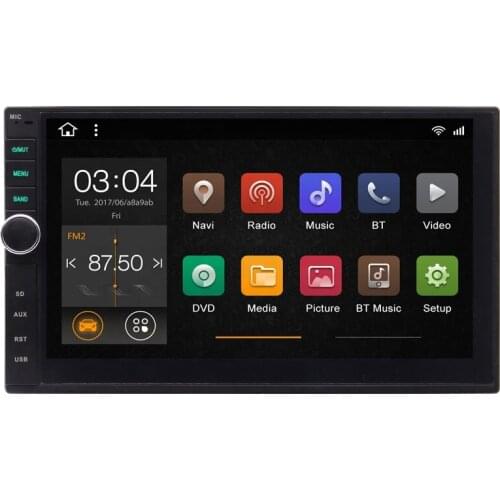 Android 10.0 Car Stereo 7 Inch Double Din Support GPS BT WIFI Mirror Link USB TF With AM FM Radio RDS AUX/R-Camera-In SWC