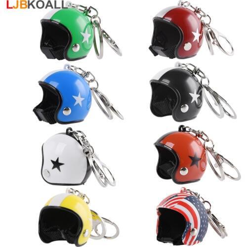 Star Motorcycle Helmet Keychain Pendant Classic Key Ring Casque Key Movie role Ultraman hero keychaCreative Business Gifts