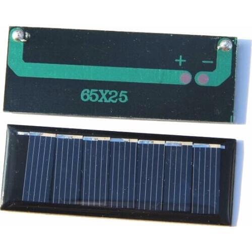 BUHESHUI 20Pcs 3.5V 60mA 65*25MM Micro Mini Small Power Solar Cells Panel For 2.4V Battery Charger Solar LED Light Solar Cell