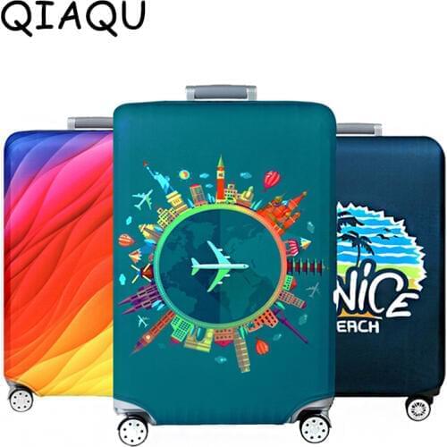 Thicker Travel World Suitcase Protective Cover Luggage Case Travel Accessories Elastic Luggage Dust Cover Apply to 18-32 Inch