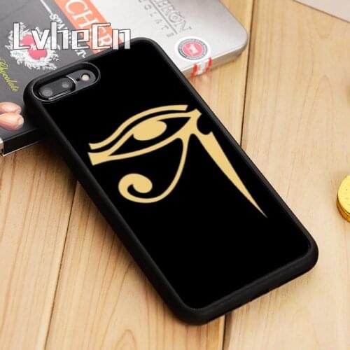 LvheCn Gold Eye of Horus Phone Case Cover For iPhone 5 6 6s 7 8 plus 11 12 Pro X XR XS Max Samsung Galaxy S6 S7 edge S8 S9 S10