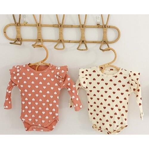 Baby Boys Girl Rompers Baby Girl Long Sleeves Loving Heart Rompers Spring Autumn Baby Boy Girl Newborn Rompers Clothes