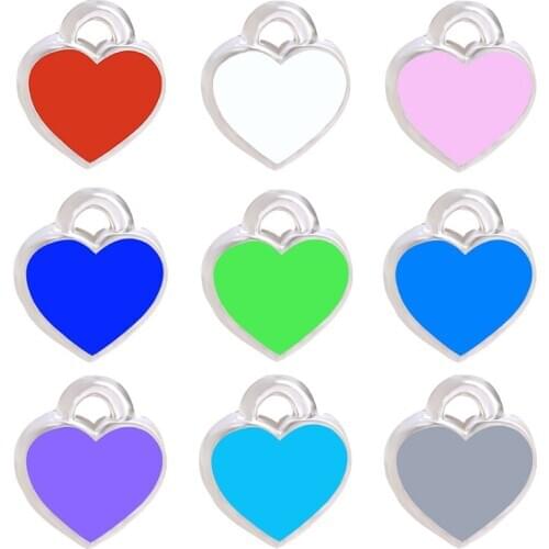 Juya 50pcs/lot Wholesale DIY Enamel Charms Gold/Silver Color Star Heart Pendant For Fashion Charms Jewelry Making